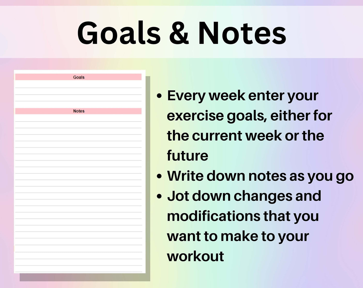 Workout Planner Spreadsheet Google Sheets Excel Exercise Tracker Gym Checklist Fitness Template Weightlifting Strength Training Pilates