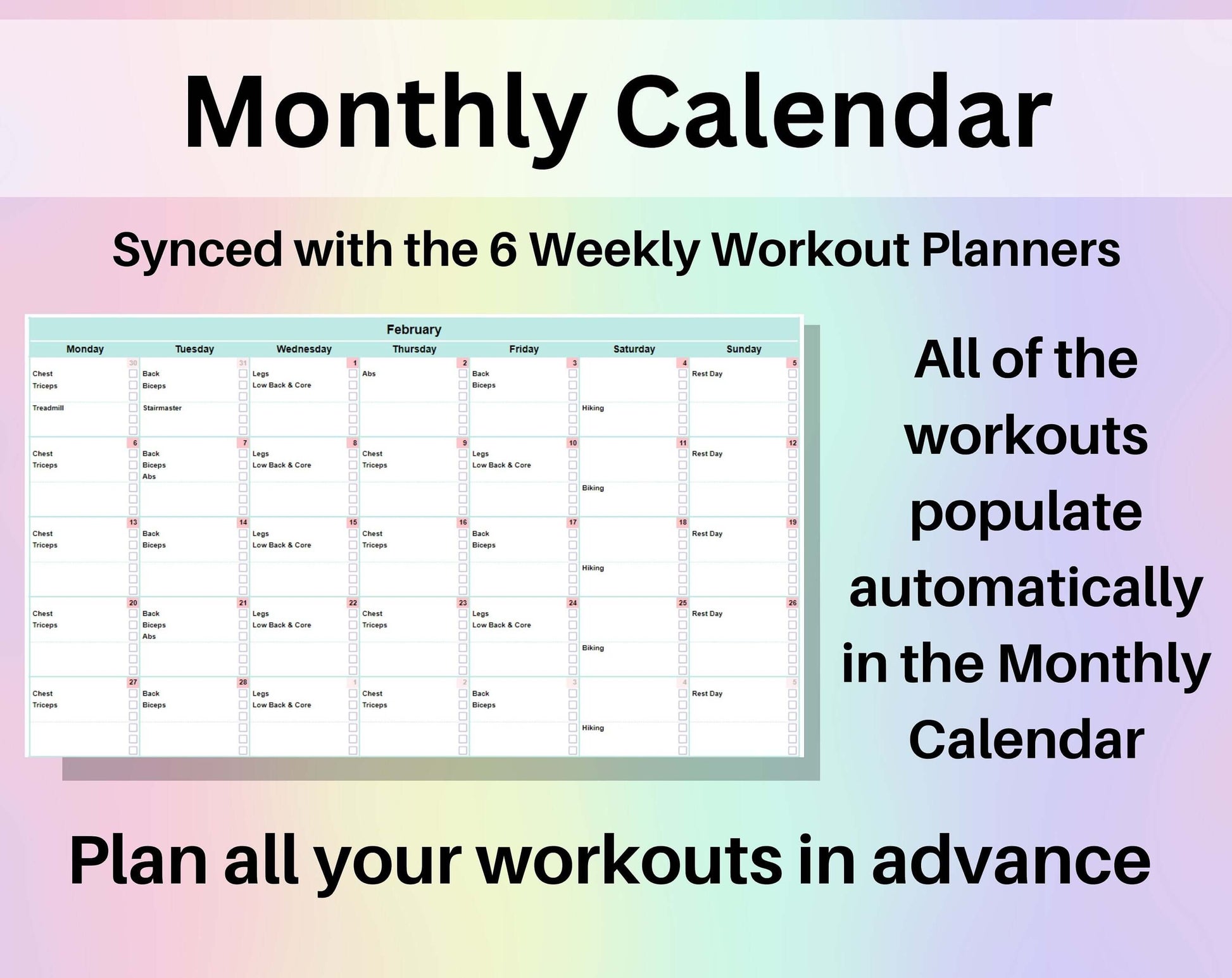 Workout Planner Spreadsheet Google Sheets Excel Exercise Tracker Gym Checklist Fitness Template Weightlifting Strength Training Pilates