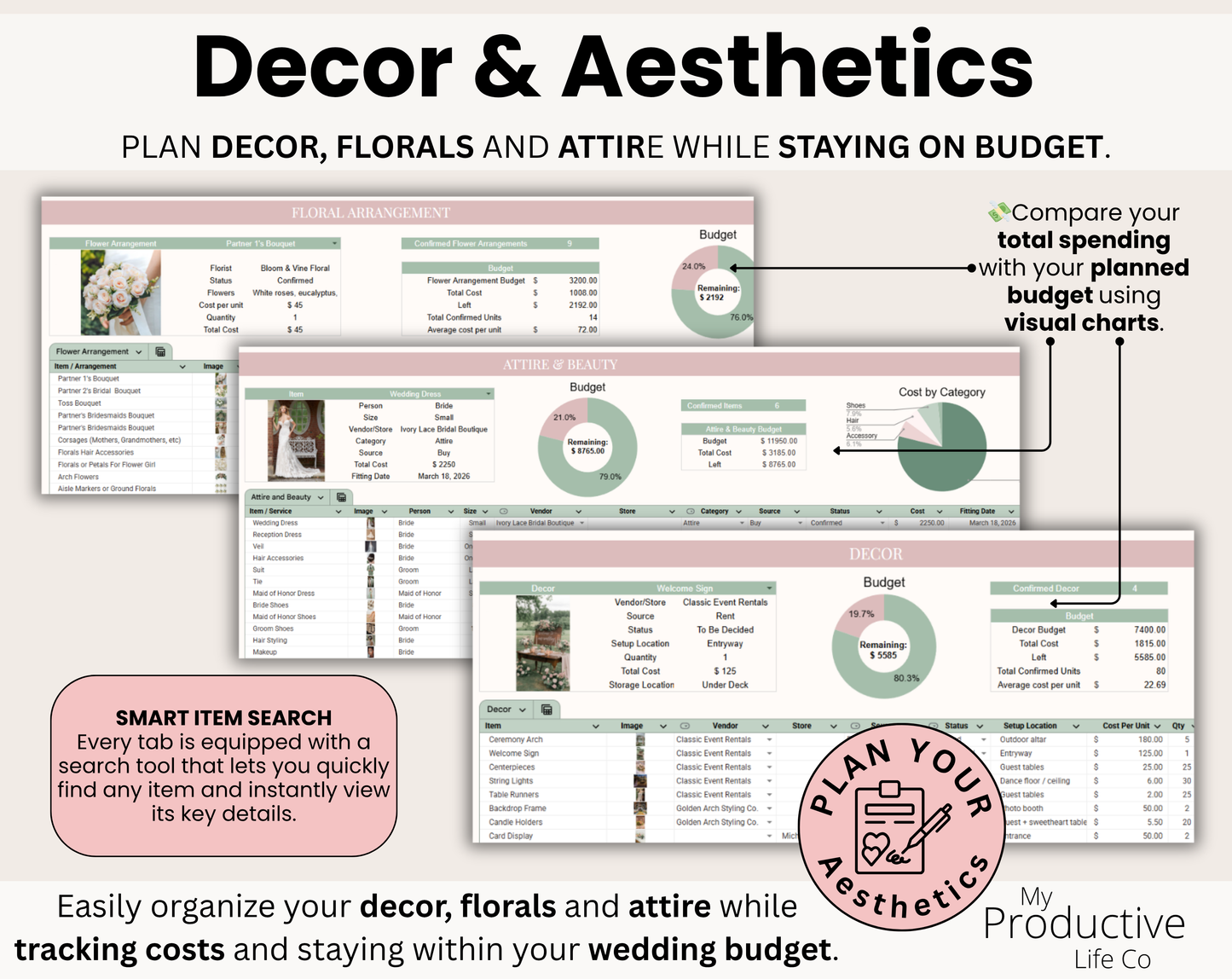 Ultimate Wedding Planner Spreadsheet: Budget, Guest List, Vendors, Timeline (Google Sheets, Excel)