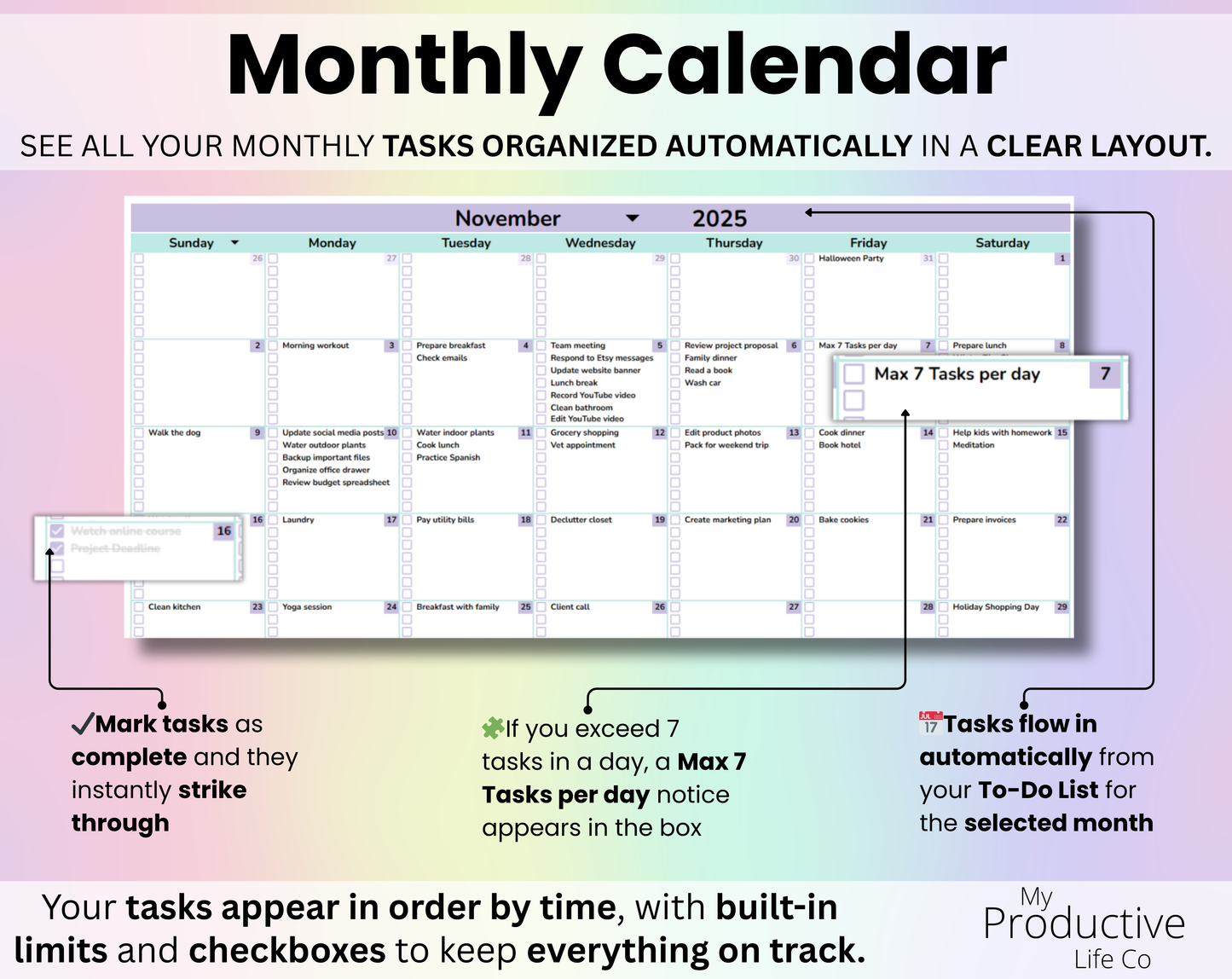 To-Do List Template Spreadsheet Google Sheets and Excel Template