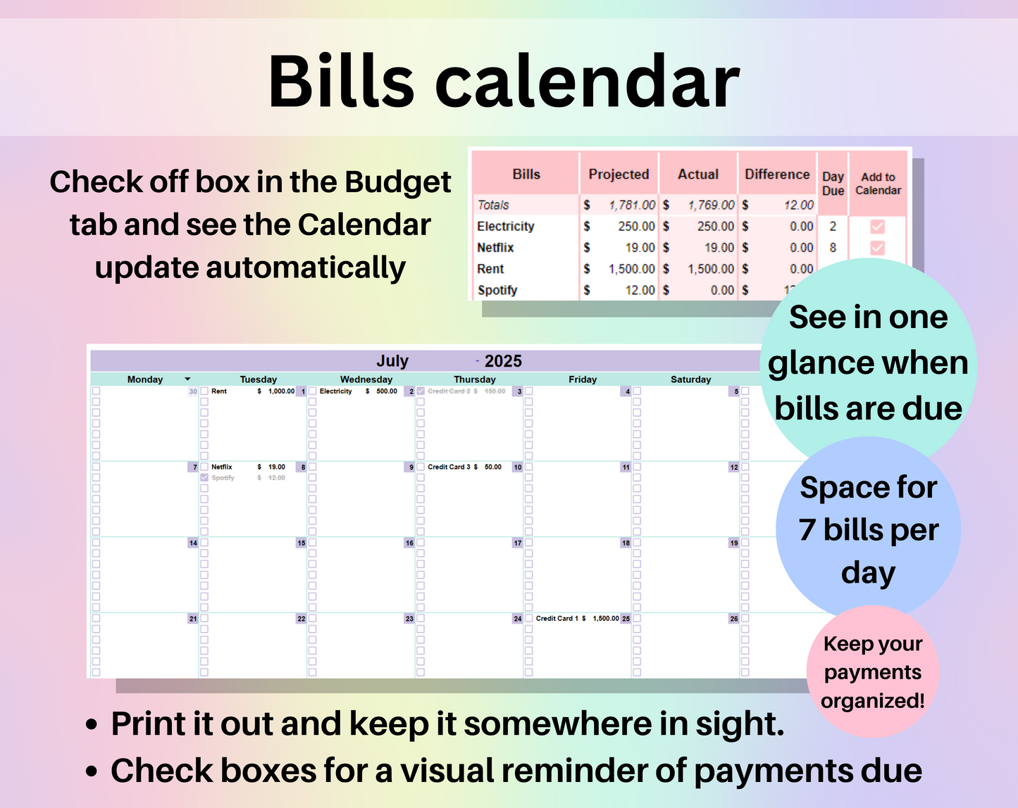 Annual & Monthly Budget Spreadsheet - Google Sheets & Excel Template for Personal Finance