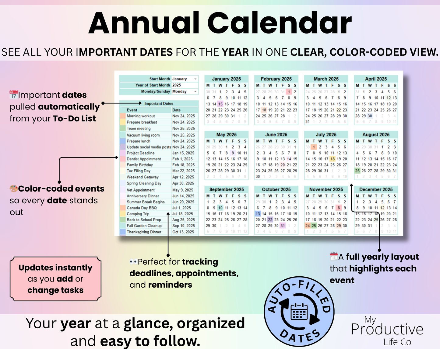 To-Do List Template Spreadsheet Google Sheets and Excel Template