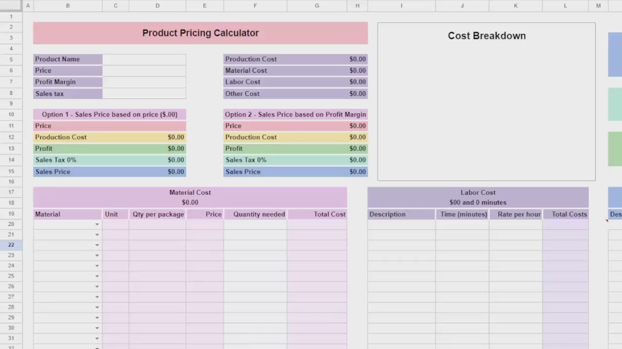 Wholesale Price Calculator Excel Template