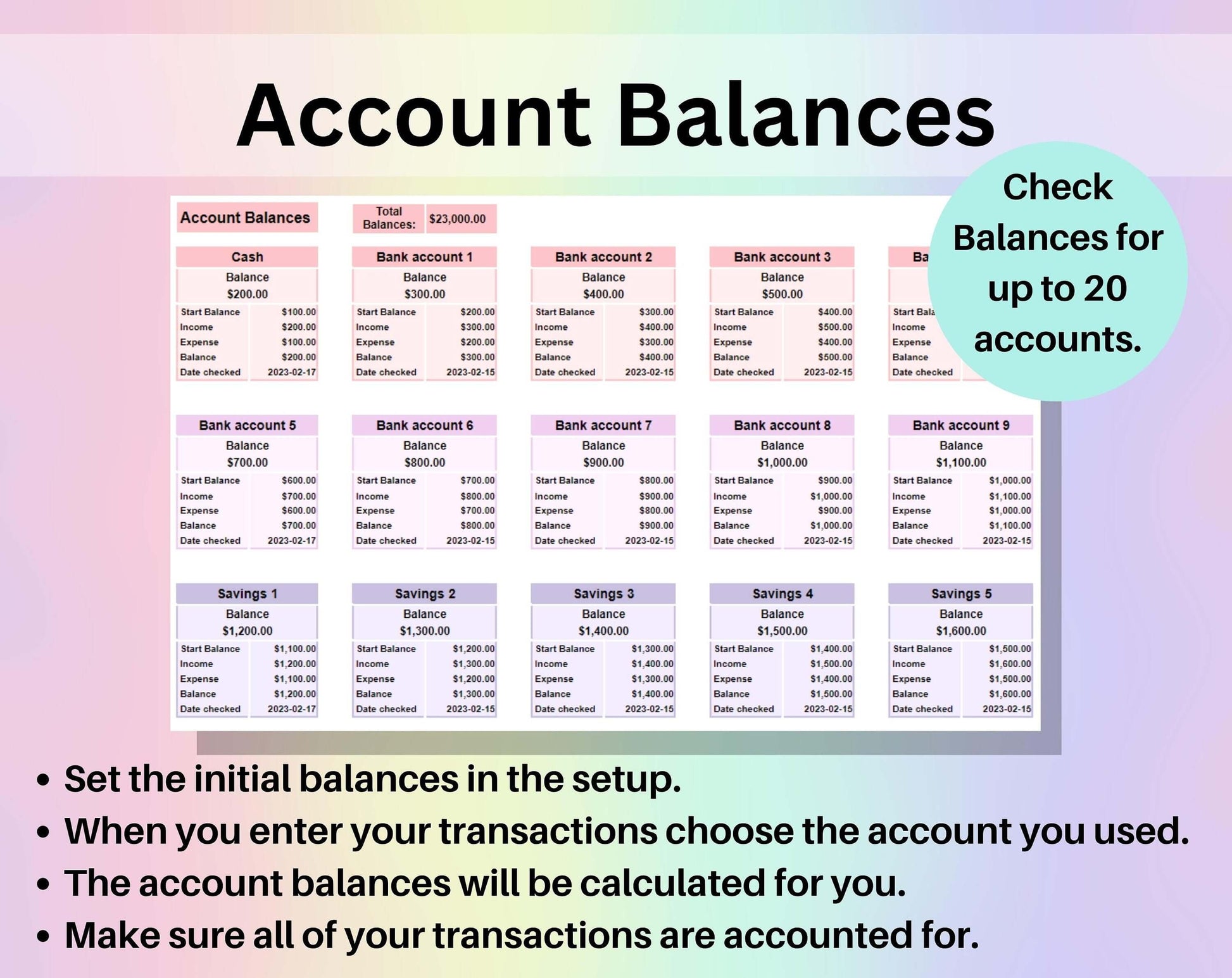 Small Business Bookkeeping Spreadsheet Google Sheets Excel Template Digital Income Expense Tracker Account Balance Financial Sales Overview