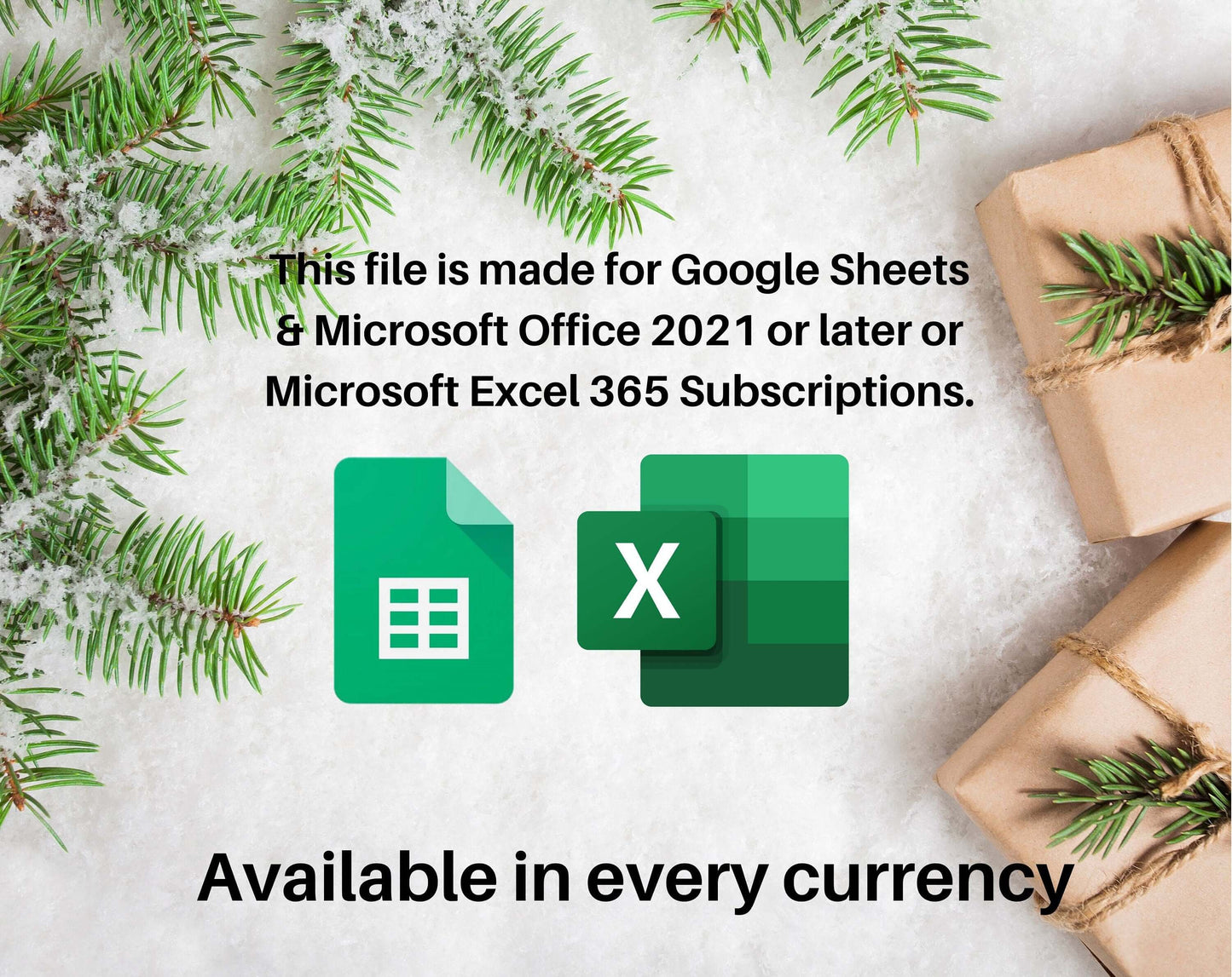 Christmas Planner Budget Spreadsheet Google Sheets Excel Template Digital Gift & Holiday Expense Budgeting Stocking Card Tracker Calendar